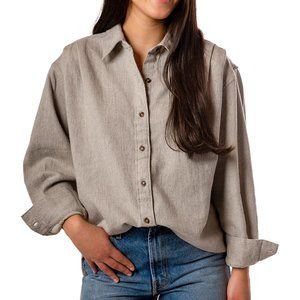 Etica Jeana Shirt Jacket - Heather Grey Cotton